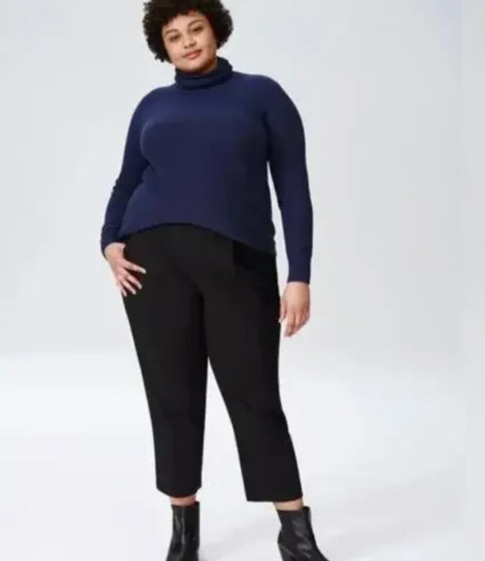 Universal Standard Estella Wool Blend Crop Dress Pants Black Size 4XL (38-40)